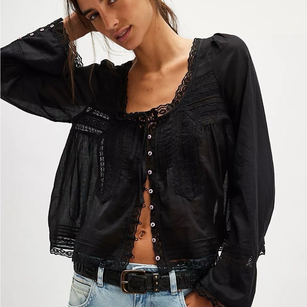 NWT Free People Forevermore Long-Sleeve Top